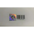 Custom design rainbow colorful serial number barcode 3D security hologram sticker sheet